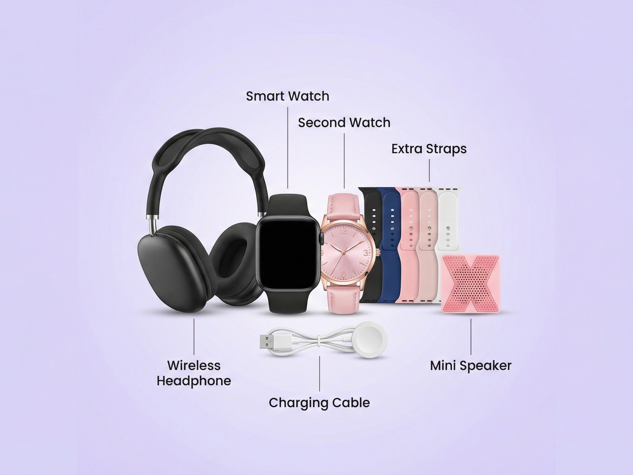 🎁 HOT-2 Series Smart Watch Gift Combo Set