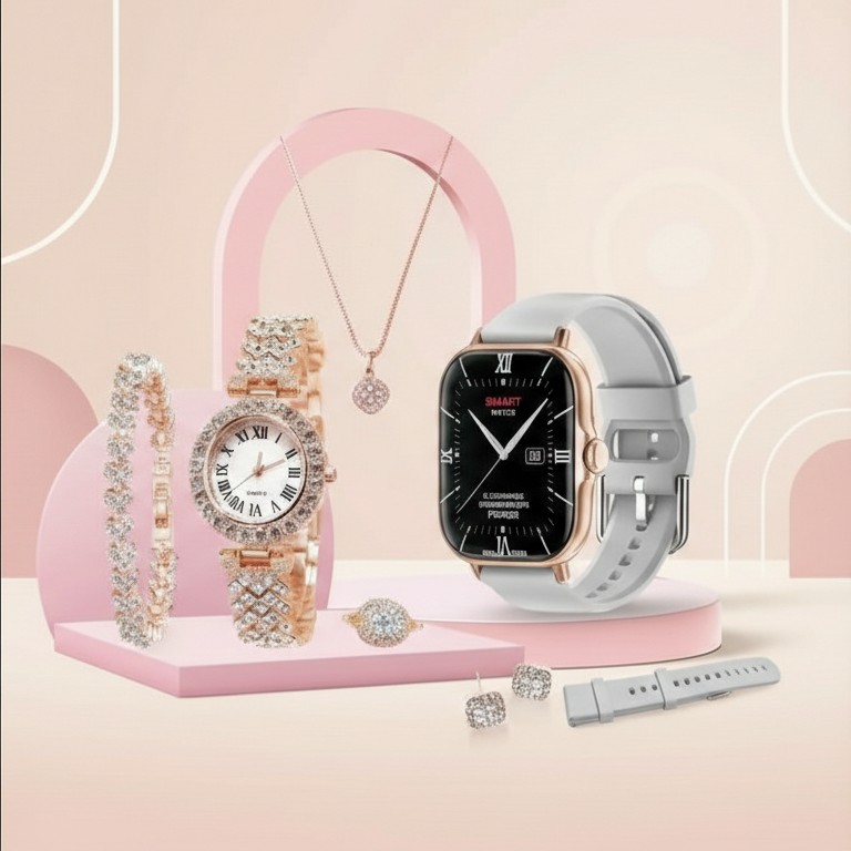 💖 A58 Smartwatch & Jewelry Set thumbnail 3