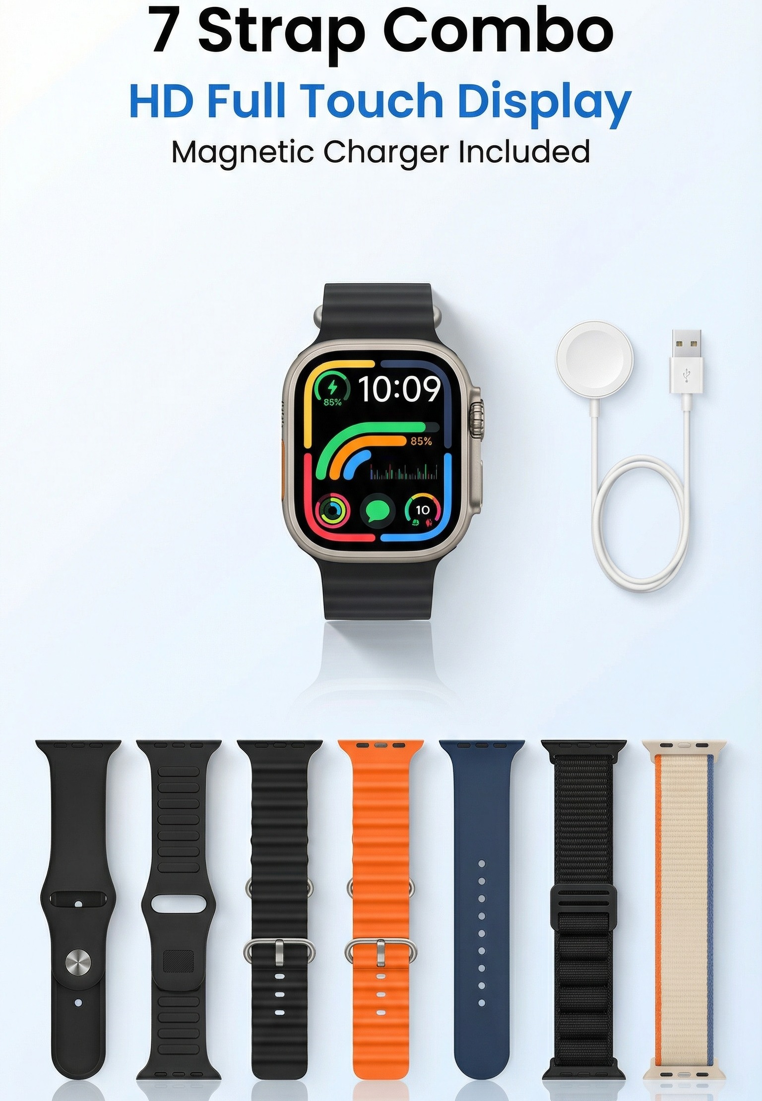 ⌚ T1000 ULTRA 3 (7+1) Strap Combo Pack